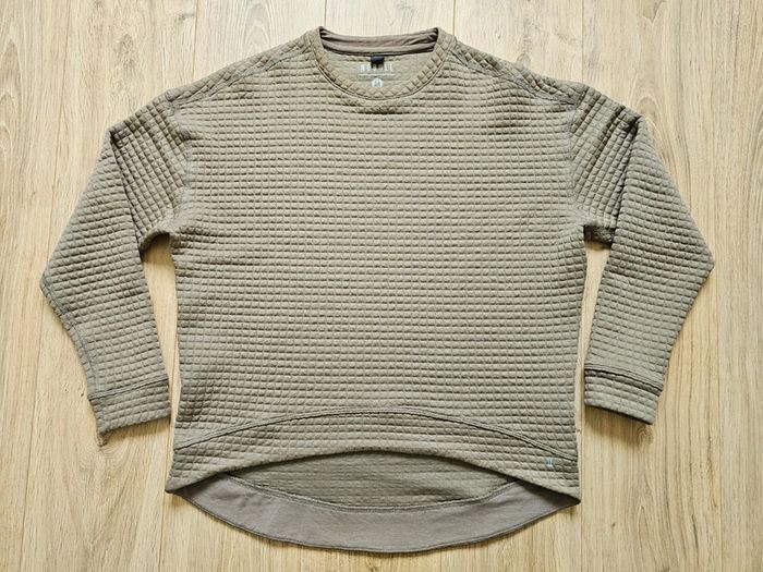 Pull Nobull matelassé kaki / beige taille M femme - photo numéro 2