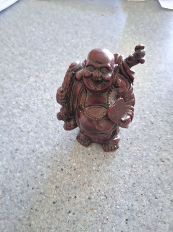 Bouddha " rieurs " musicien  en résine