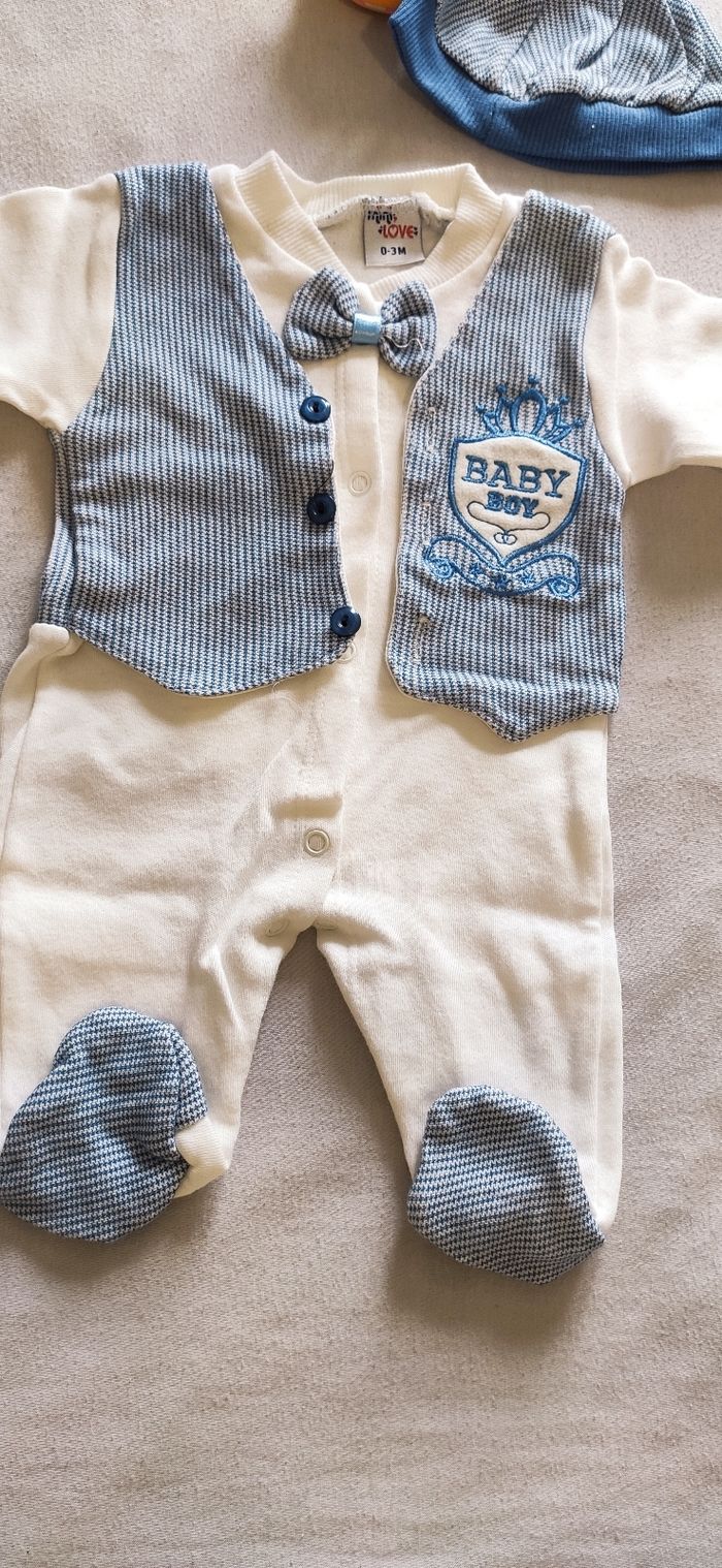 Ensemble 2 pièces bébé garçon 0-3 mois. - photo numéro 2
