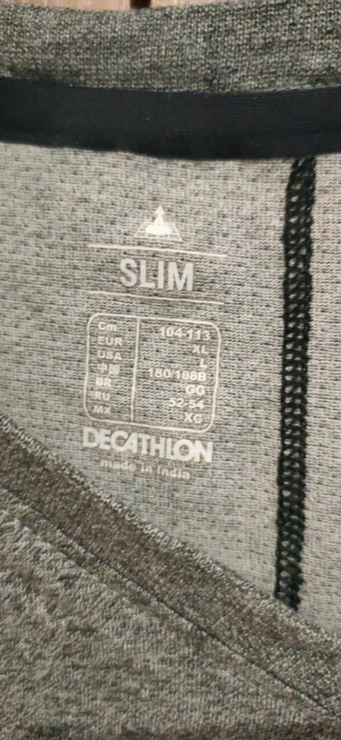 T shirt de sport gris, matière légère - photo numéro 3