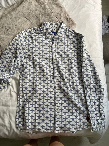 Chemise bleu à motif homme