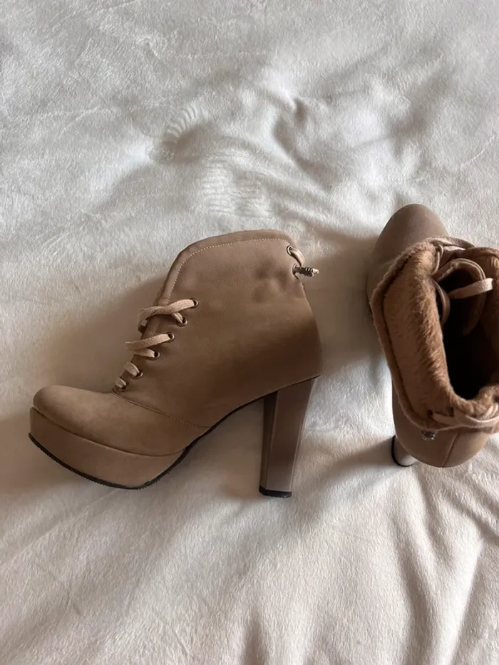 Bottines fourrées marron - photo numéro 2
