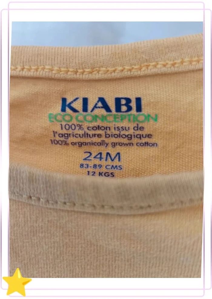 T-shirt moutarde Kiabi 24mois - photo numéro 4