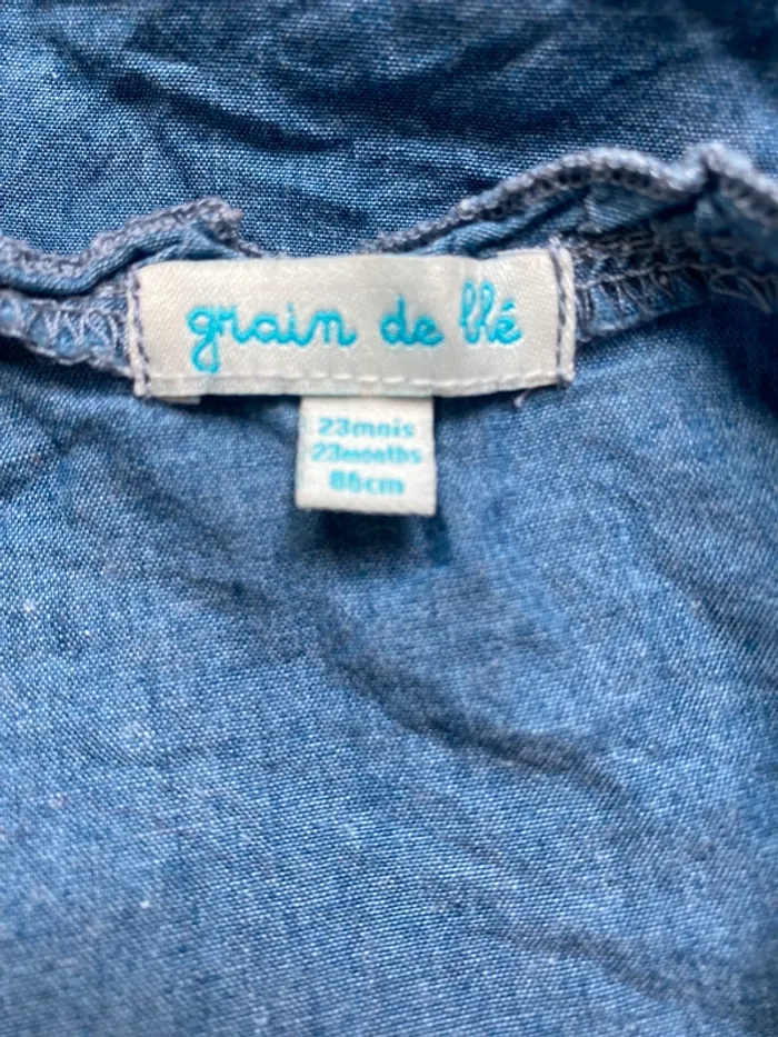 Blouse effet jeans 24 mois Grain de blé - photo numéro 7