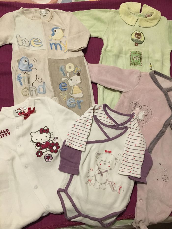 Lot fille 6mois hiver, orchestra kiabi hello kitty gemo - photo numéro 2