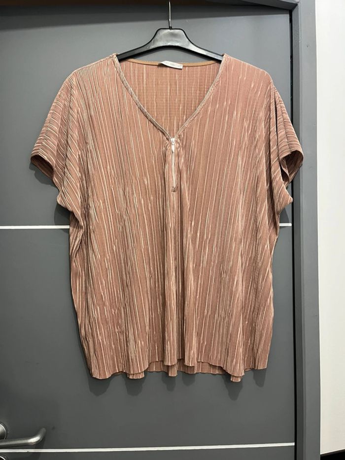 Blouse femme XXL 44 Gemo beige marron