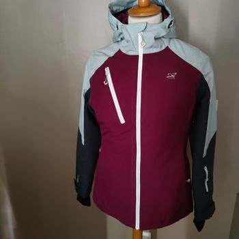 Veste de ski 2117 of Sweden – Taille 42 - Bordeaux & gris – Jupe anti-neige L·Très bon état