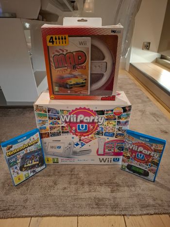 nintendo wii u party + 2 jeu + 1 volent mad tracks