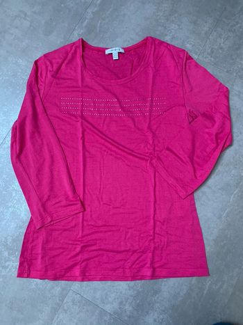 Haut manches 3/4 fuschia - 123