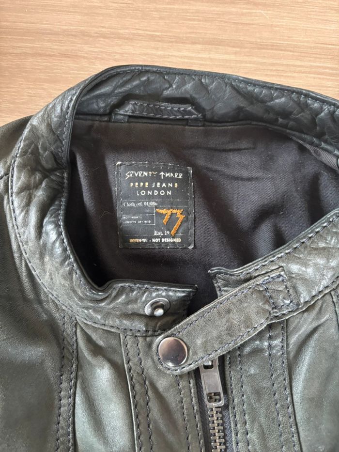 Veste en cuir Pepe Jeans taille S - photo numéro 2