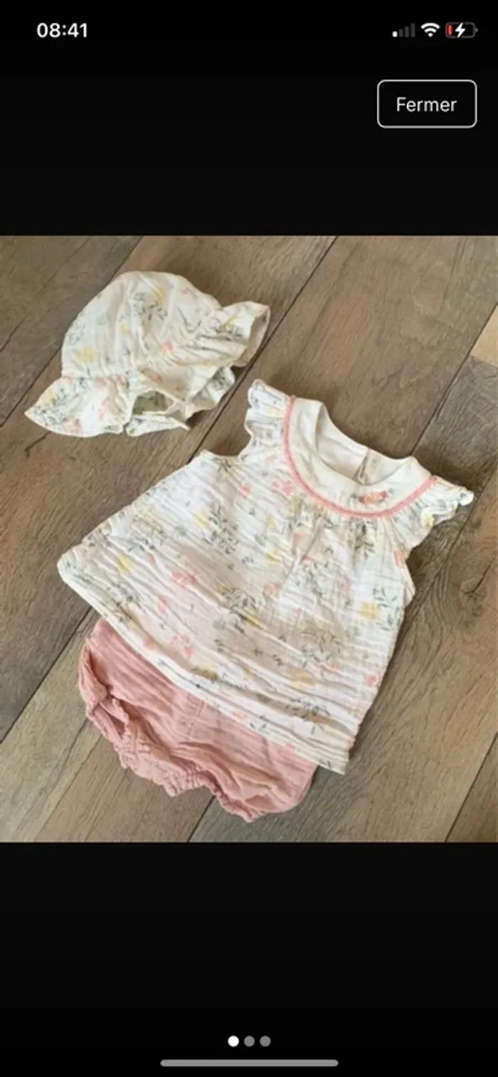 Ensemble orchestra gaze de coton 6 mois