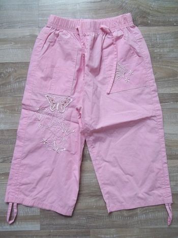 Pantacourt rose brodé Maria size10 (Pant1)