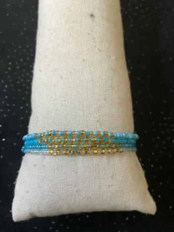 Bracelets dégradés bleu turquoise