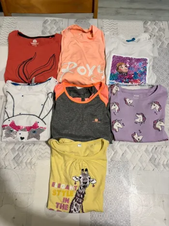Lot tee shirt fille 10 ans