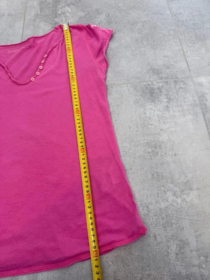 T-shirt Zadig & Voltaire femme fushia taille M parfait état - photo numéro 8