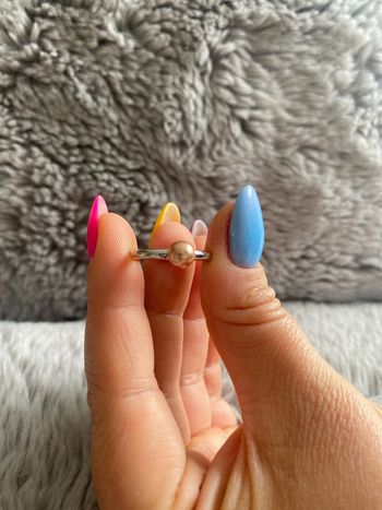 Bague argent solitaire perle or rose - Ti Sento Milano