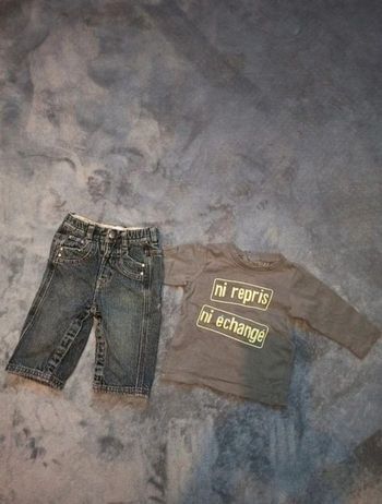 Ensemble 3 mois pantalon + tee shirt