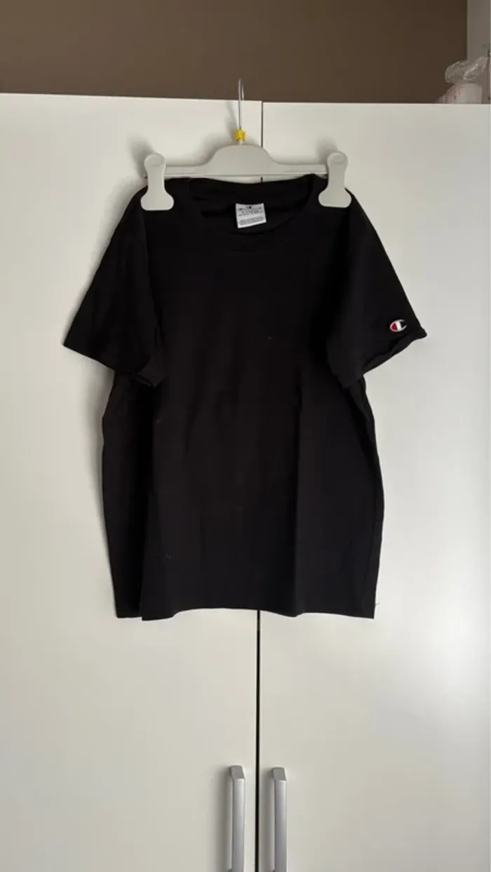 T shirt manches courtes noir champion fille taille 13/14 ans