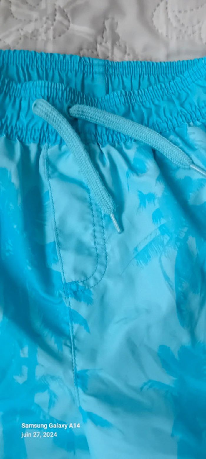 Short de bain motif palmiers turquoise garçon 12 ans kiabi - photo numéro 9