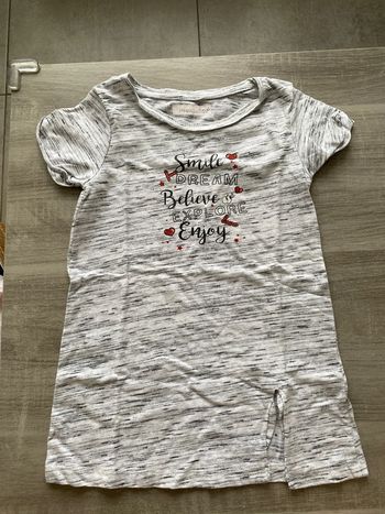 T-shirt manches courtes 4 ans gris chiné