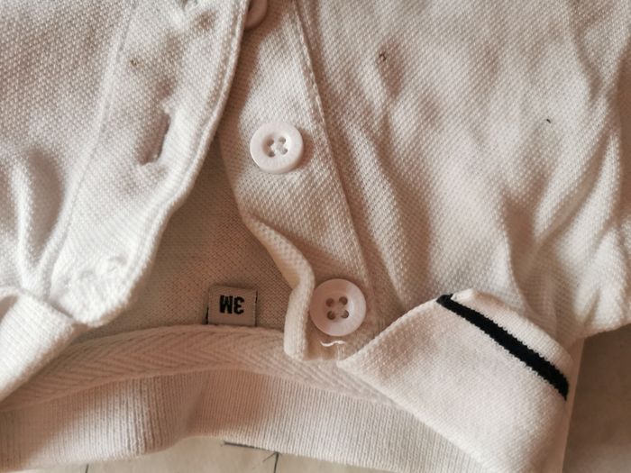 Polo blanc taille 3 mois - photo numéro 2
