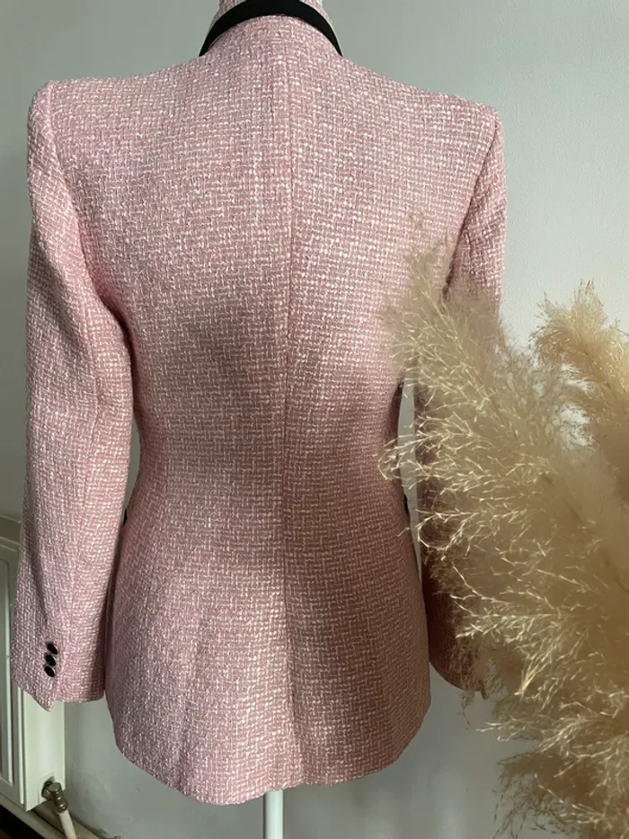 Veste blazer tailleur Zara tweed taille S - photo numéro 13
