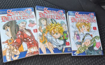 Seven lot manga Deadly Sins Tomes 1 à 3 Pika Edition manga