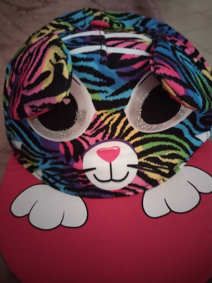 Très belle casquette réglable chat multicolore neuve - photo numéro 2