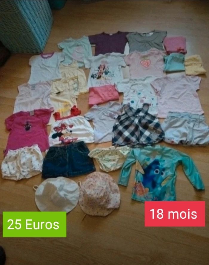 Lot vêtements fille. Taille 18 mois
