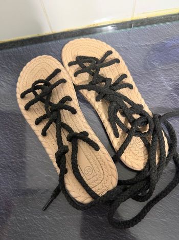 Sandales à corde noir 