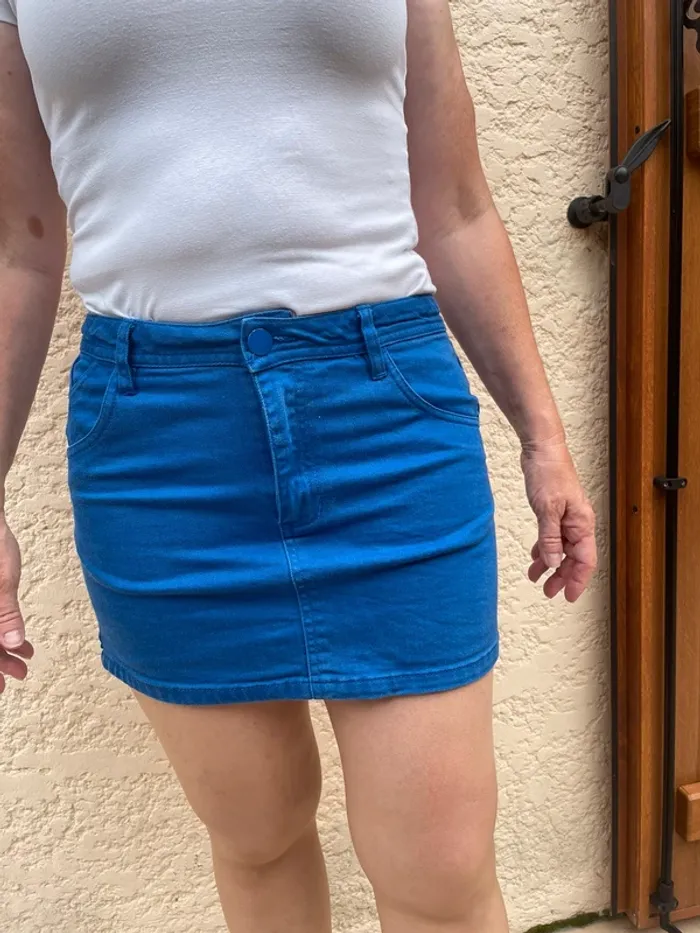 Jupe en jean bleu