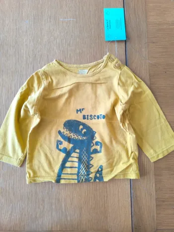 314823 Tee-shirt ML moutarde garçon 9 mois kiabi