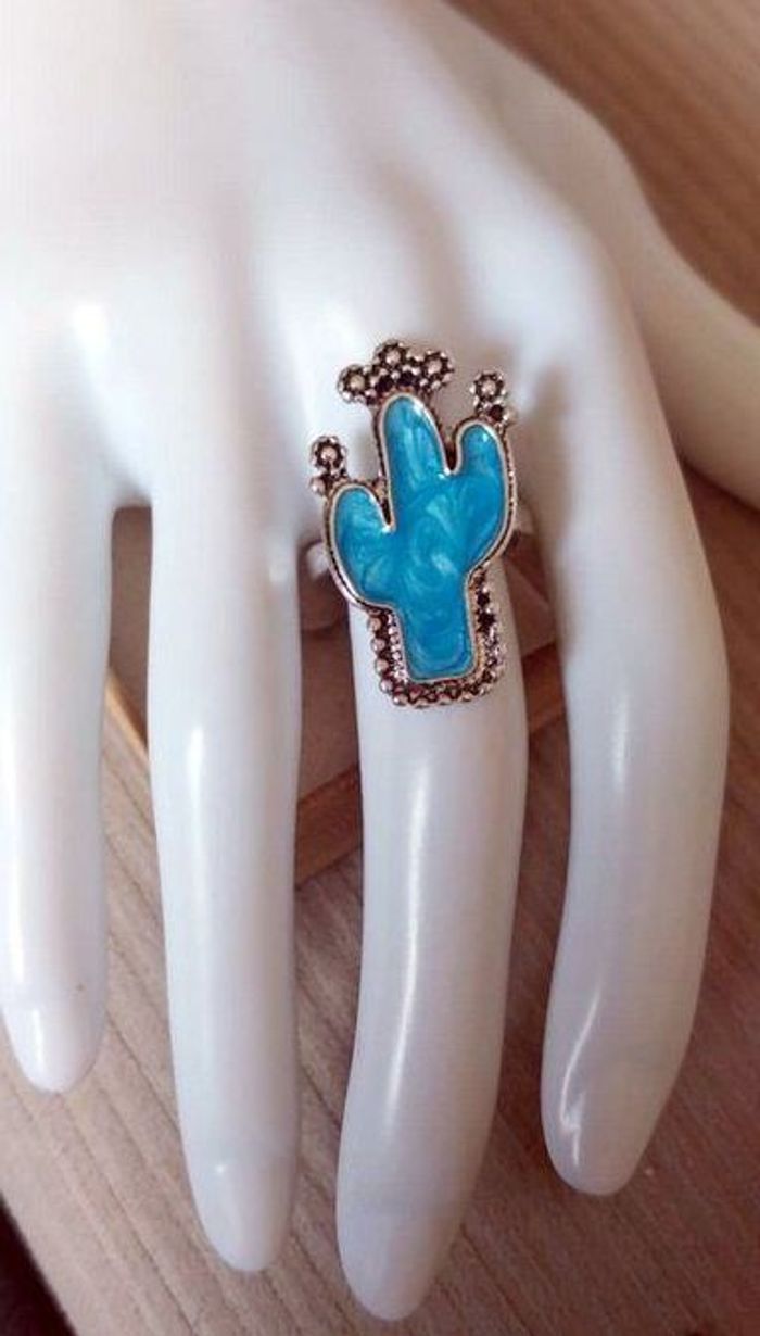 Bague cactus turquoise - photo numéro 2