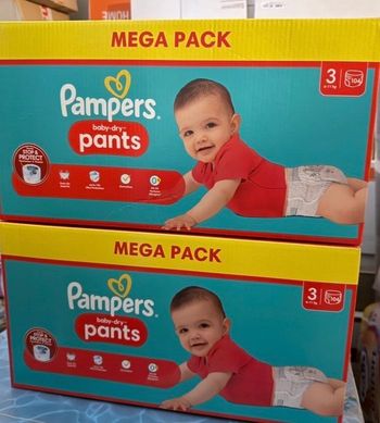 Pampers couches pants mega pack x2