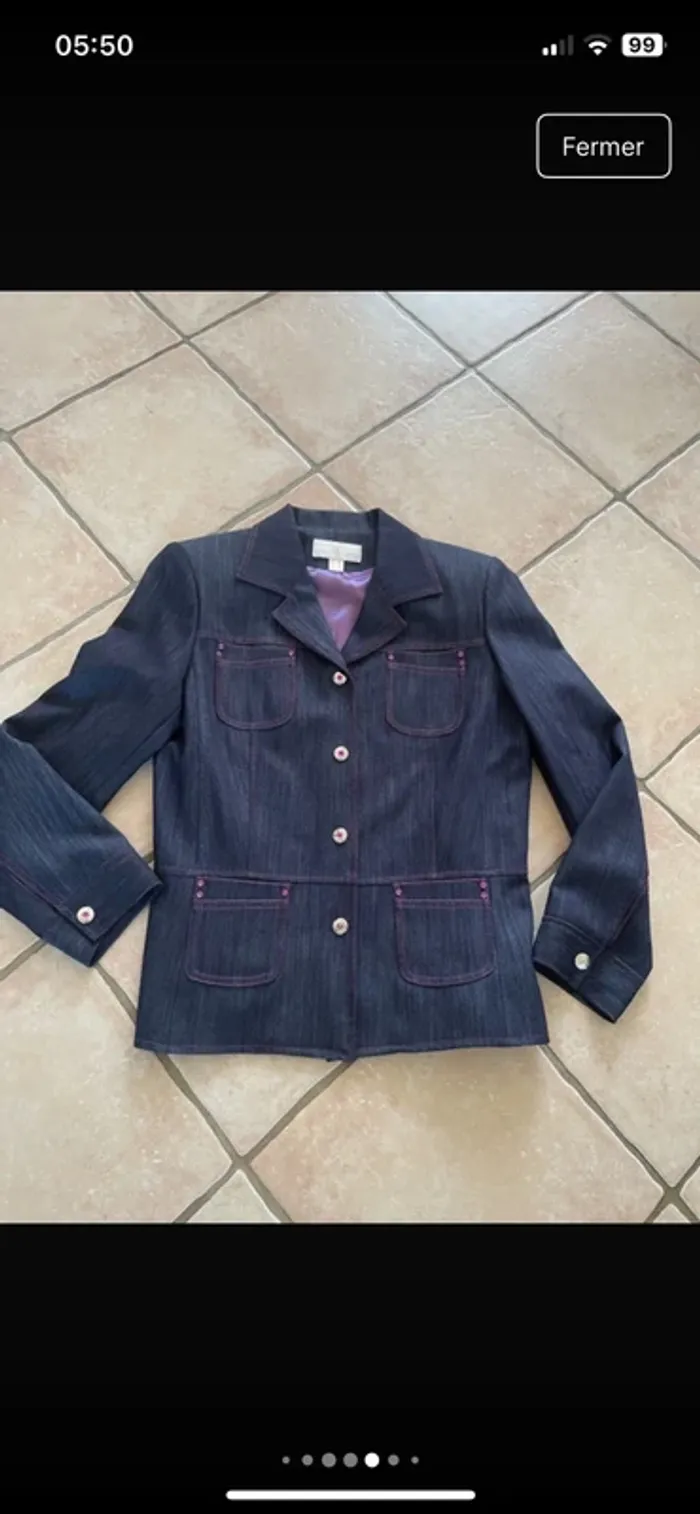 💎Petite pépite, magnifique blazer en 38 de la prestigieuse marque Un jour Ailleurs excellent état - photo numéro 8