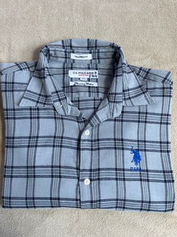 Chemise bleue à carreaux pour homme | Us.polo.assn. | taille xxL 