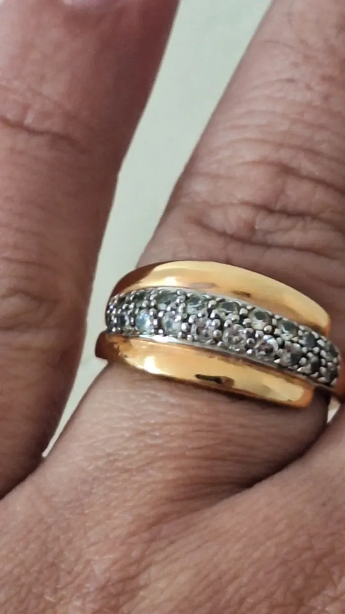 💥 Superbe bague en or et pierres scintillantes - photo numéro 5