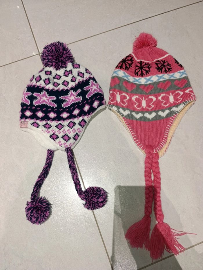 Lot de 2 bonnets filles