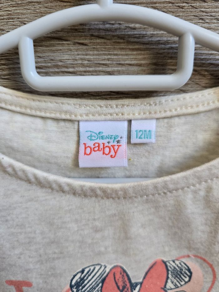 Vêtement Bébé Fille - T-shirt Minnie Beige - Disney - 12 mois - photo numéro 4