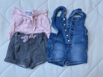 Lot short fille 3 mois
