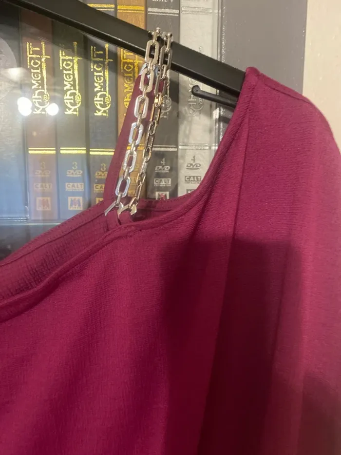 superbe tunique bordeau M&S mode taille 3xl = 52neuf - photo numéro 3