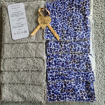 10 lingettes lavables 12x12 cm