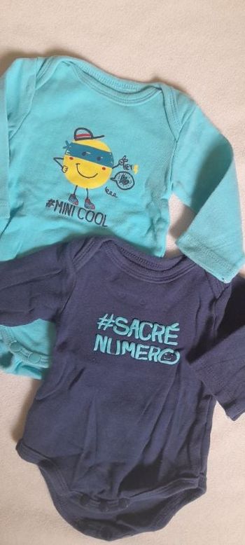 Bodies manches longues 3-6 mois