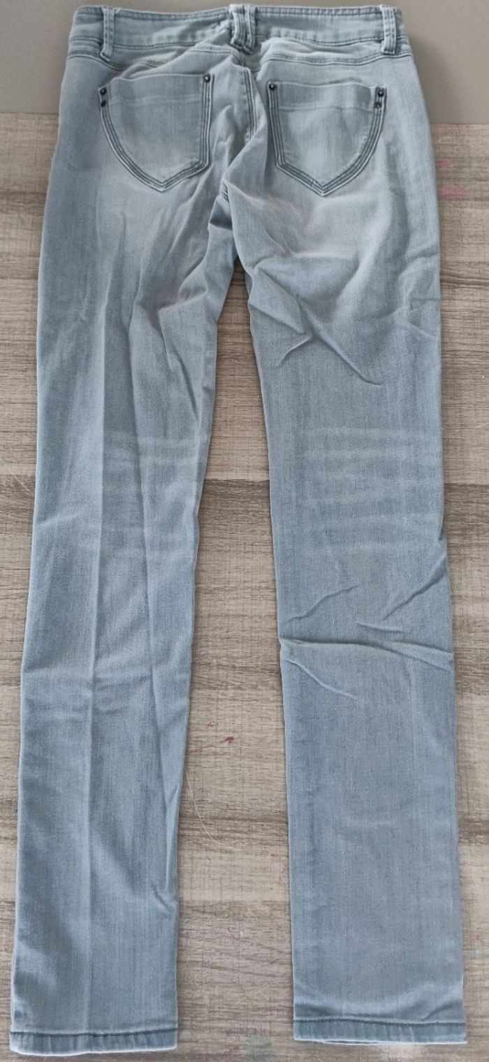 Jean gris femme La Redoute taille 40 coupe slim très bon état - photo numéro 2