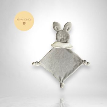 Doudou plat lapin gris Un mercredi a Paris DP278
