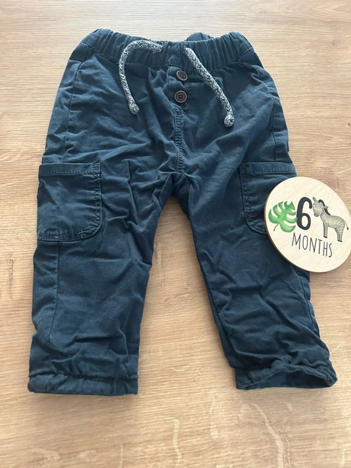 Pantalon en toile bleu marine