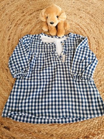 Blouse à carreaux fille 9 mois