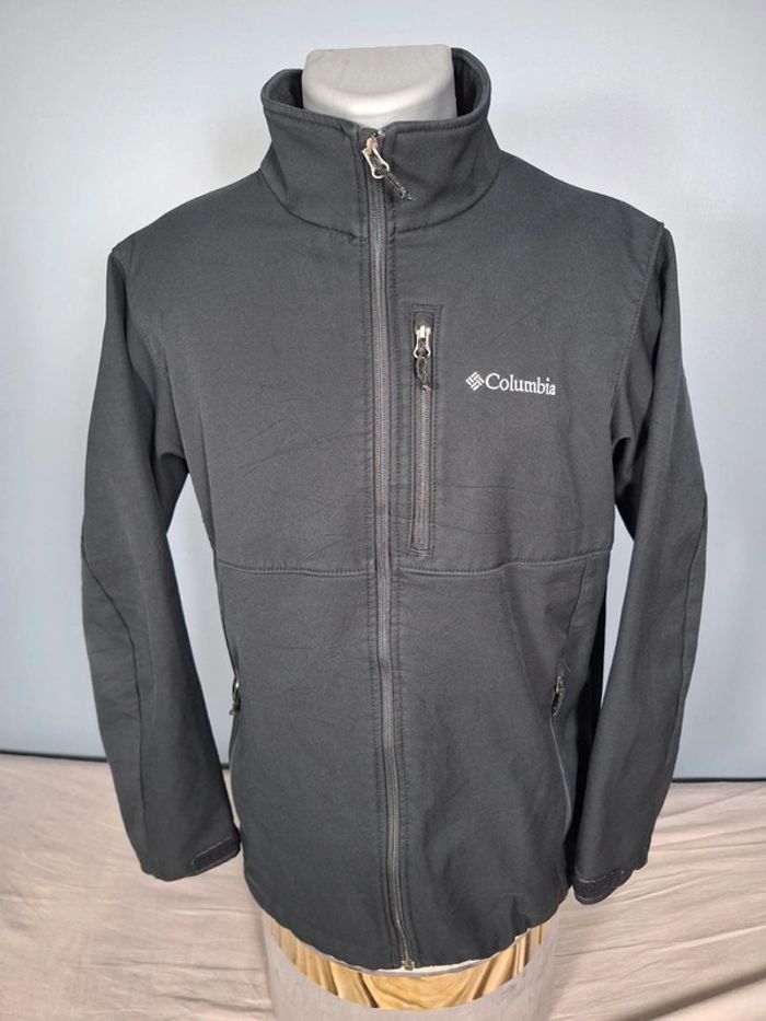 Veste columbia mi saison – homme noir - brodé - taille L (508)