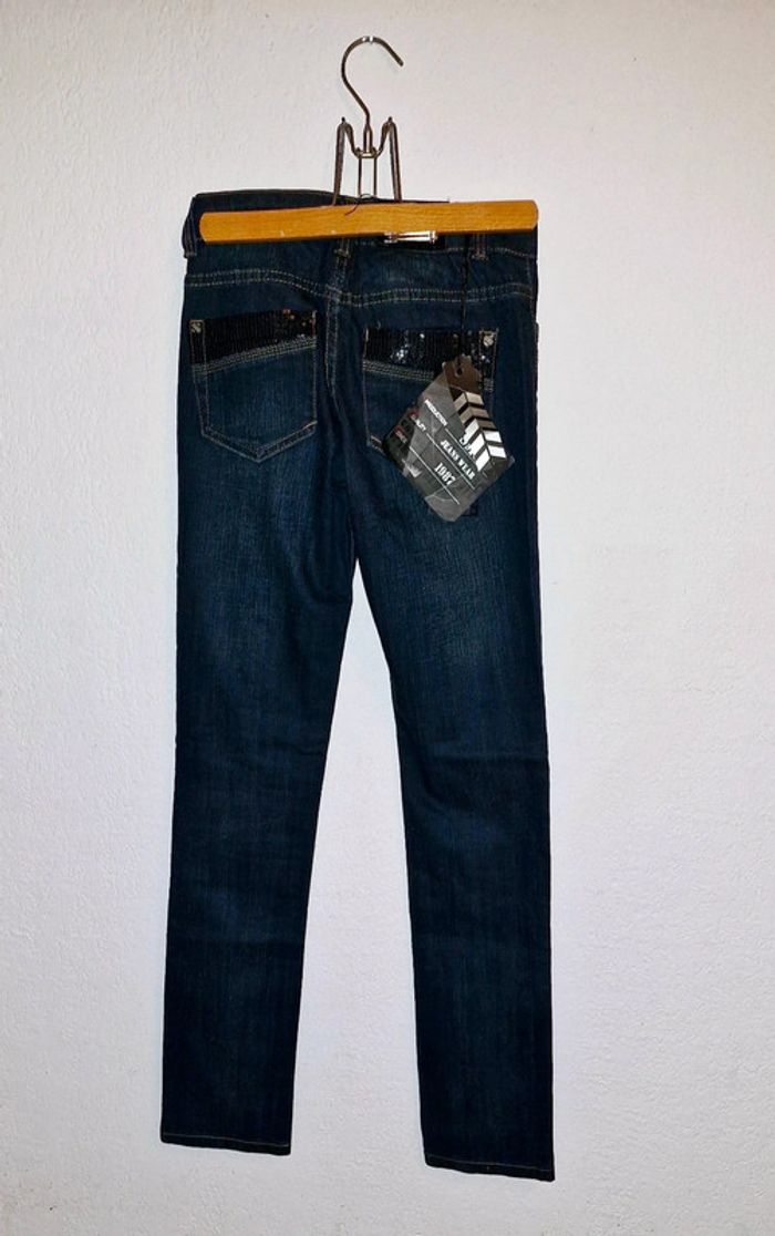 🤎Jeans marine taille basse pour femme taille XXS - photo numéro 4
