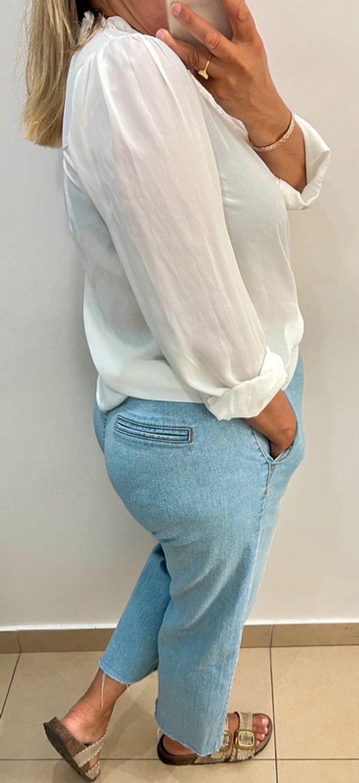 Blouse blanche avec volant Taille S - photo numéro 6